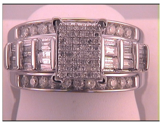 10kt White Gold 1 Ct Diamond Micro-pave Ring