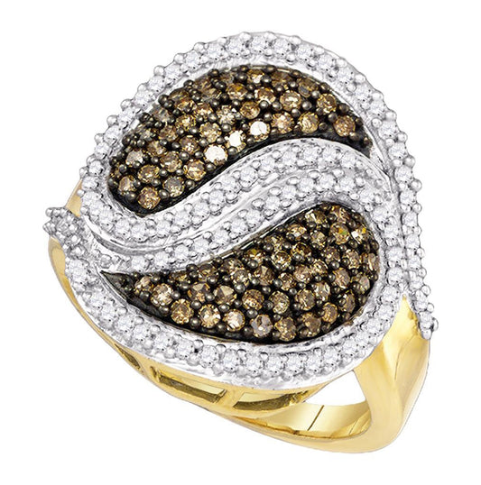 10kt Yellow Gold 1 Ct Diamond Brown Ring