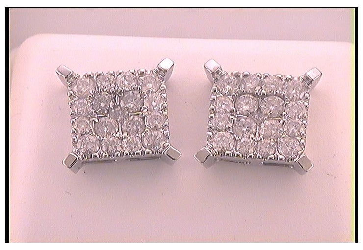 10kt White Gold 2 Ct Diamond Fashion Earrings