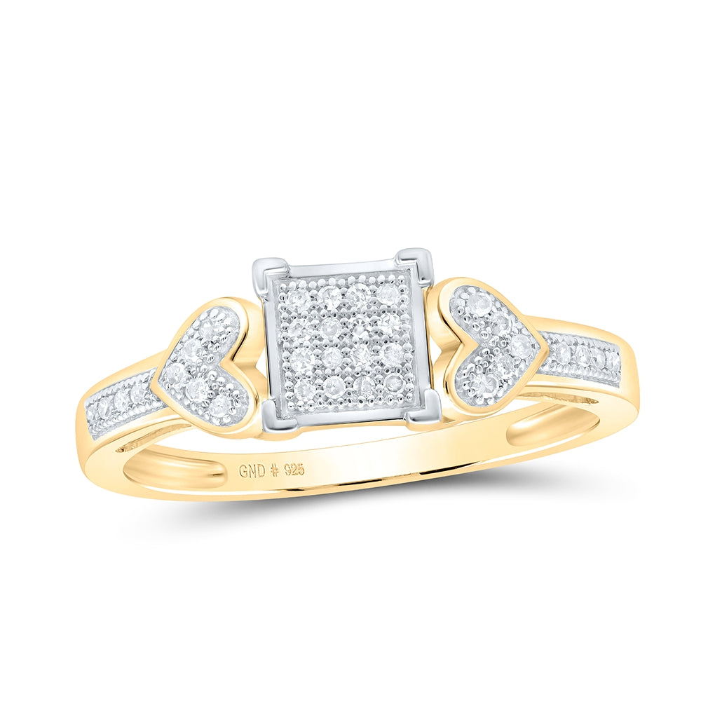 Sterling Silver 1/10ct Diamond Micro-pave Ring