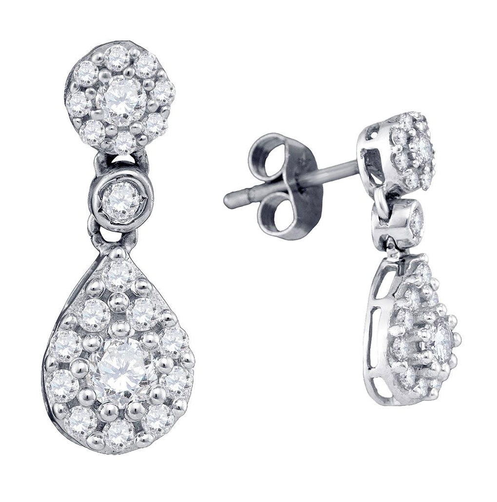 10kt White Gold 5/8ct Diamond Fashion Earring