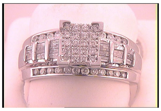 10kt White Gold 7/8ct Diamond Cindy Ring