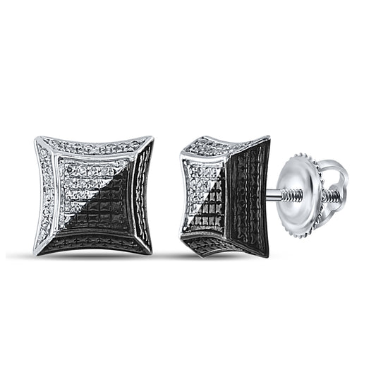 Sterling Silver 1/8ct Diamond Micro-pave Earrings
