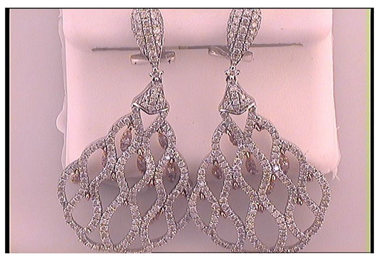 14kt White Gold 1 3/4ct Diamond Fashion Earring