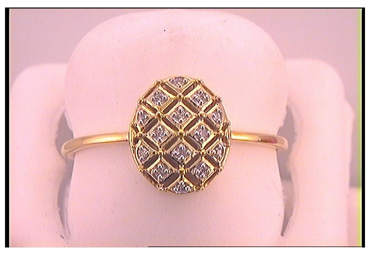 Sterling Silver 0.03ct Diamond Micro-pave Ring