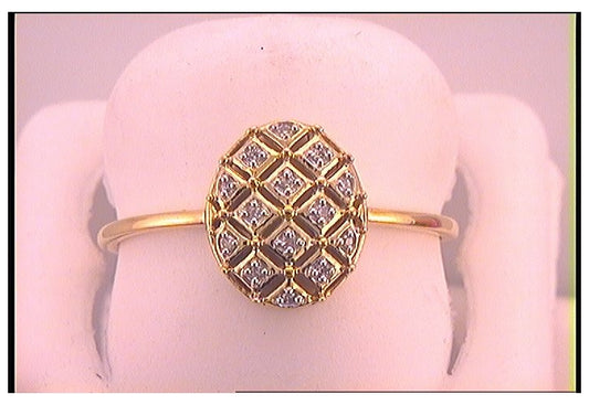 Sterling Silver 0.03ct Diamond Micro-pave Ring