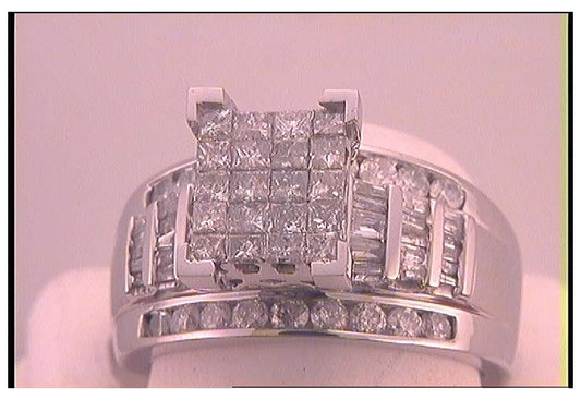 10kt White Gold 1 3/4ct Diamond Cindy Ring