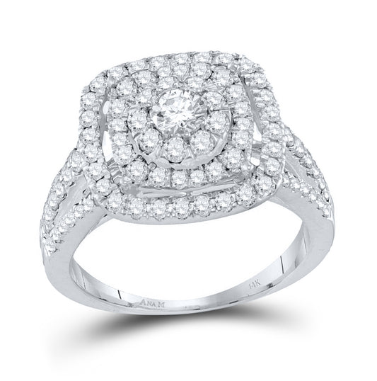 14kt White Gold 1 1/2ctw Diamond 1/4ctw-crd Bridal Ring