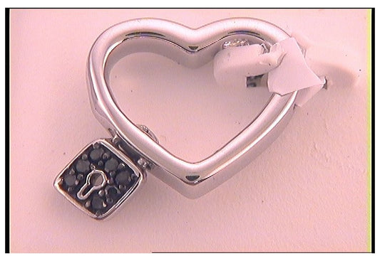 Sterling Silver 1/20ctw Diamond Black Diamond Pendant