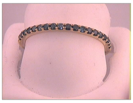 10kt Yellow Gold Womens Round Diamond Wedding Anniversary Band 1/4 Cttw