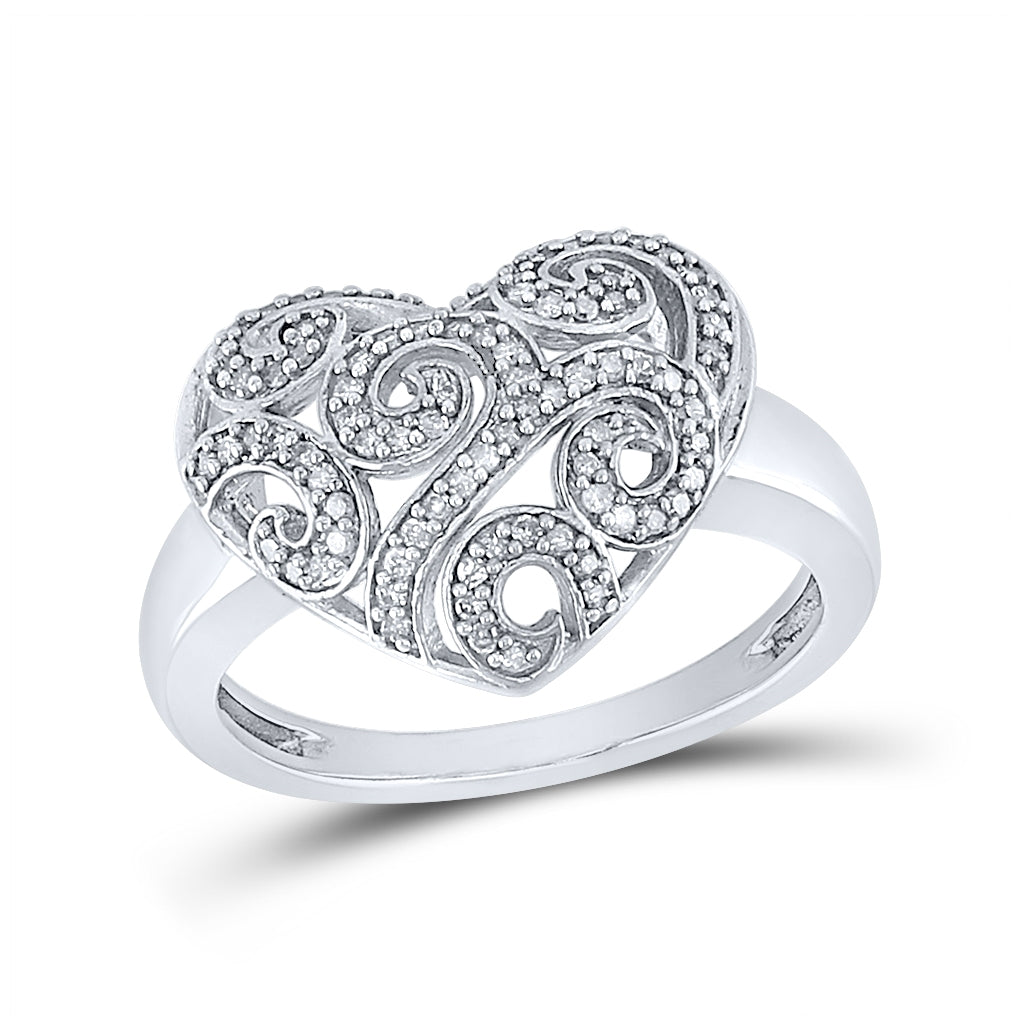 Sterling Silver 1/4ctw Diamond Micro-pave Ring