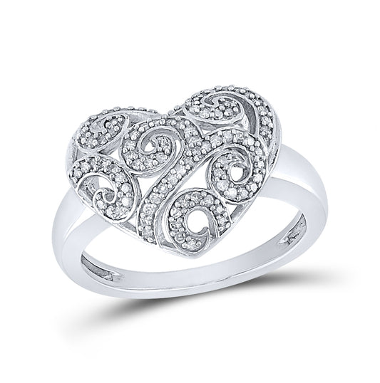 Sterling Silver 1/4ctw Diamond Micro-pave Ring