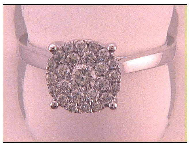 14kt White Gold 1/2ctw Diamond Solistar Ring