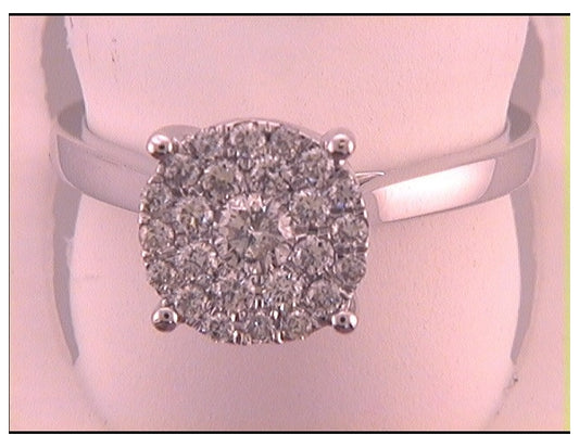 14kt White Gold 1/2ctw Diamond Solistar Ring