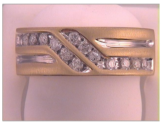10kt Yellow Gold 1/2ct Diamond Mens Band