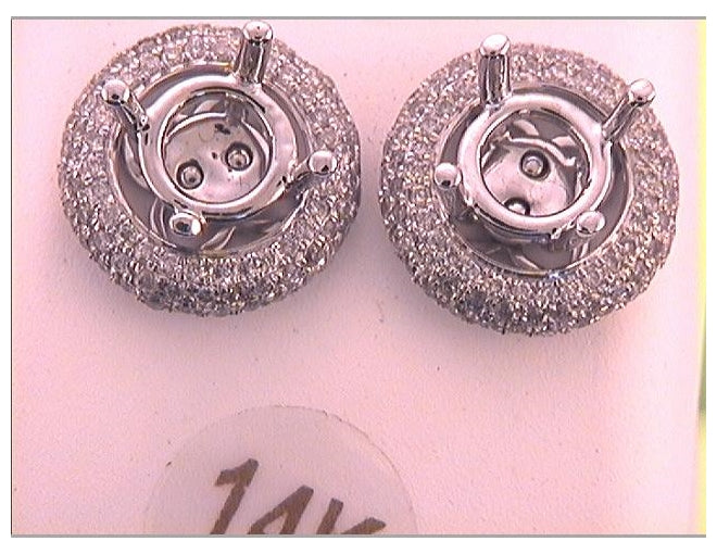 14kt White Gold 5/8ctw Diamond Fashion Earring