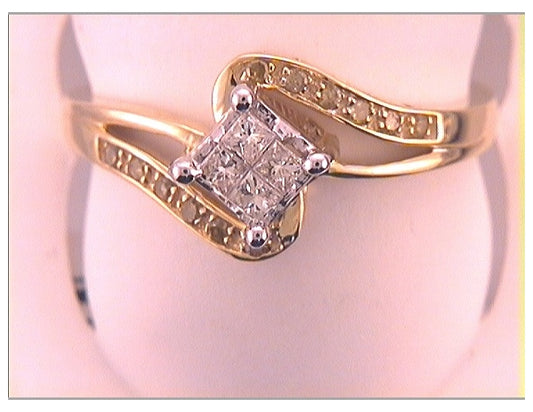 10kt Yellow Gold 1/4ctw Diamond Gift Yellow Diamond Ring