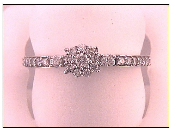 10kt White Gold 3/8ctw Diamond Ana M Fashion Ring