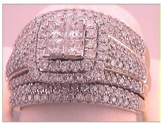 14kt Yellow Gold Womens Diamond Cluster Engagement Bridal Ring 2.00 Cttw
