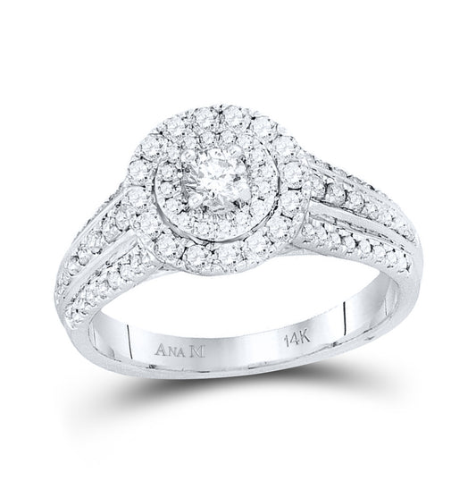 14K White Gold Round Dia. Solitaire Wedding Engagement Ring 1ctw, Women's Size: 5-10