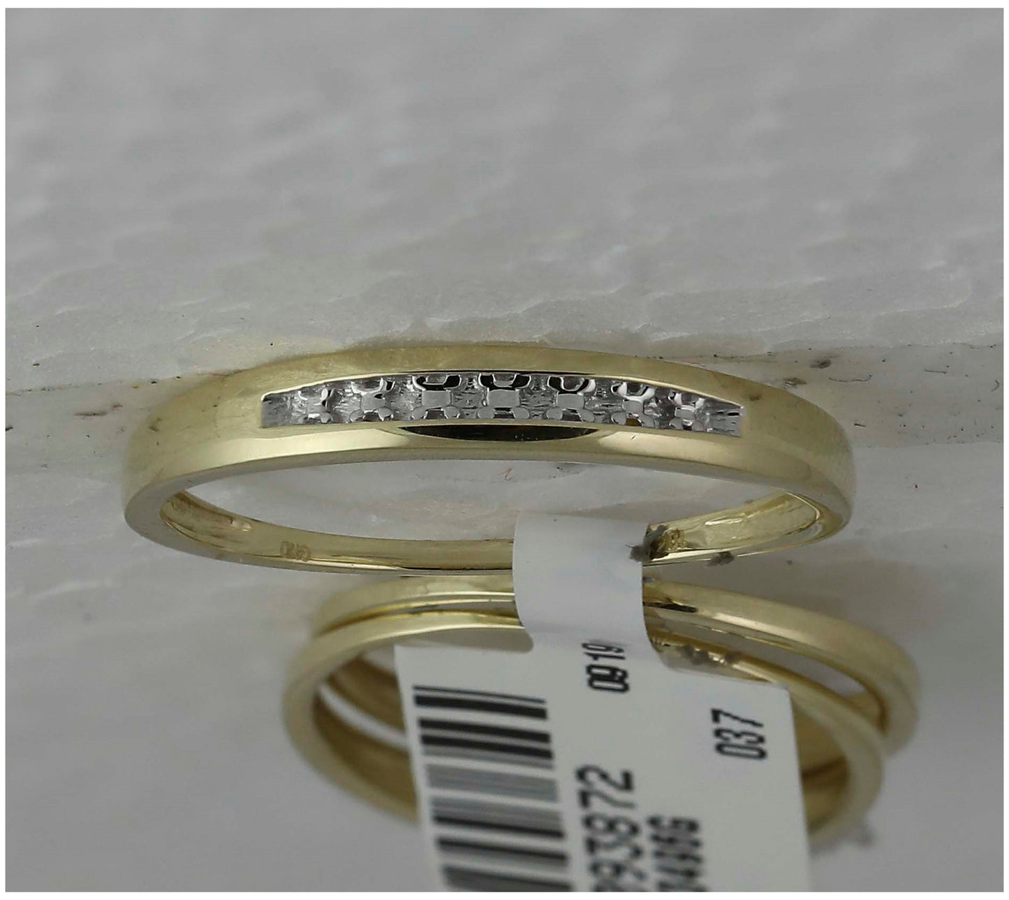 10K Yellow Gold His Hers Round Diamond Solitaire Matching Wedding Set 1/12 Cttw, Womens Size: 5-10, Mens Size: 7-13