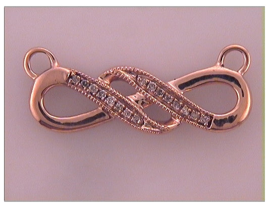 10kt Rose Gold 1/20ctw Diamond Necklace