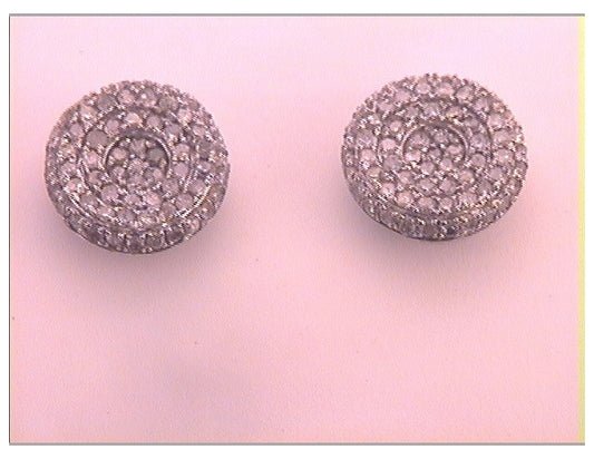 10kt White Gold 1/2ctw Diamond Fashion Earring
