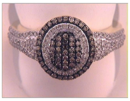 10kt Yellow Gold 1/2ctw Diamond Fashion Brown Ring