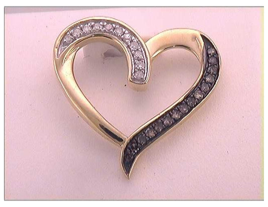 10kt Yellow Gold 1/5ct. Diamond Fashion Brown Pendant