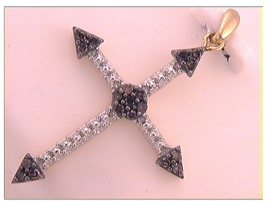 10kt Yellow Gold 1/6ct. Diamond Fashion Brown Pendant
