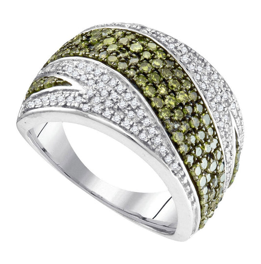 10kt White Gold 1/2ct. Diamond Green Ring
