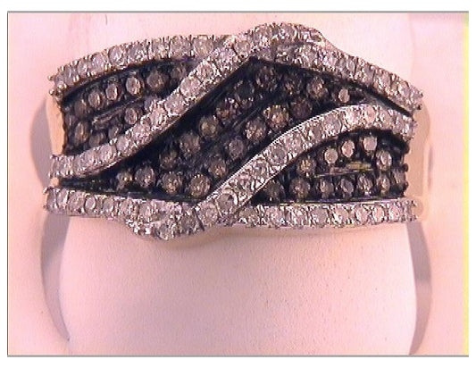 10kt Yellow Gold 3/4ct. Diamond Fashion Brown Ring