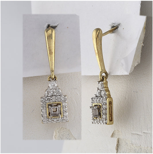 10kt Yellow Gold 1/2ctw Diamond Fashion Earring