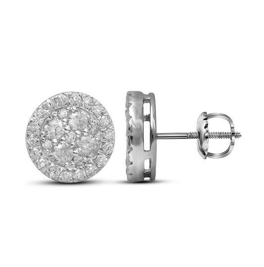 10kt White Gold 1 1/2ctw Diamond Eariing