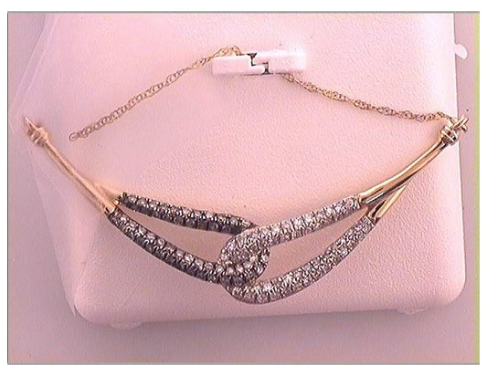10kt Yellow Gold 3/8ctw Diamond Cn Fashion Necklace