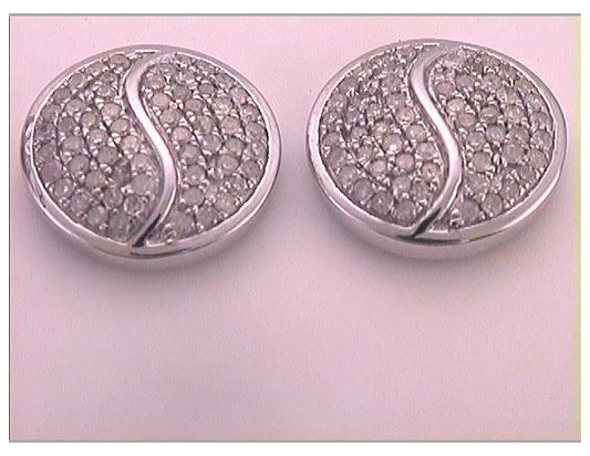 10kt White Gold 3/4ctw Diamond Fashion Earring