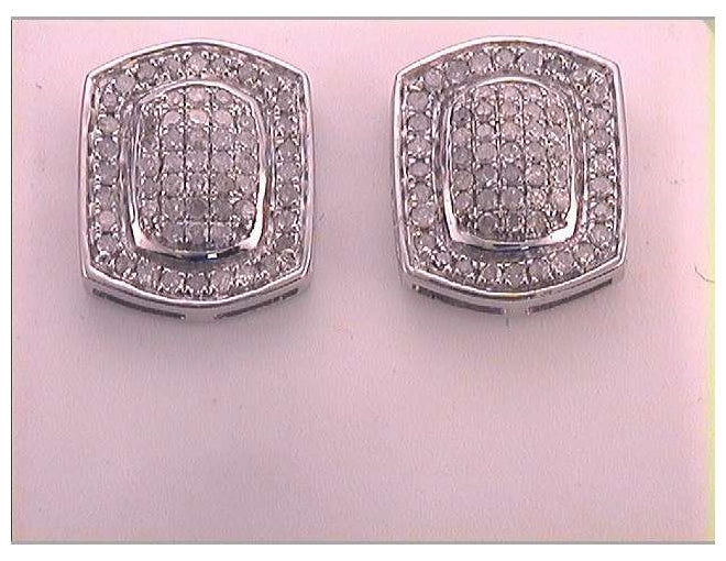10kt White Gold 3/4ct. Diamond Fashion Earring