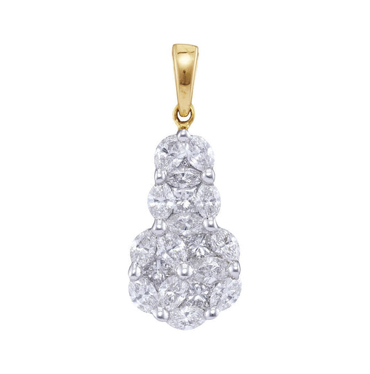 14kt Yellow Gold 1 1/2ctw Diamond Pendant