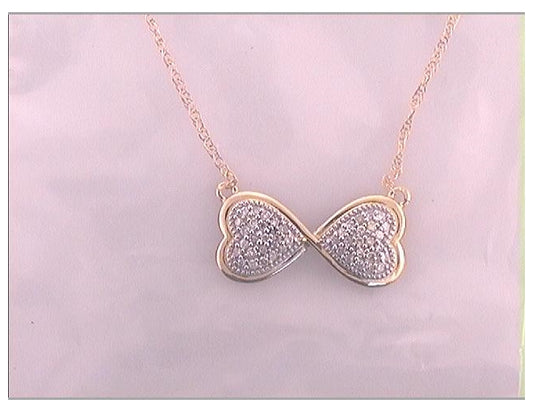 10kt Yellow Gold 1/6ctw Diamond Micro-pave Necklace