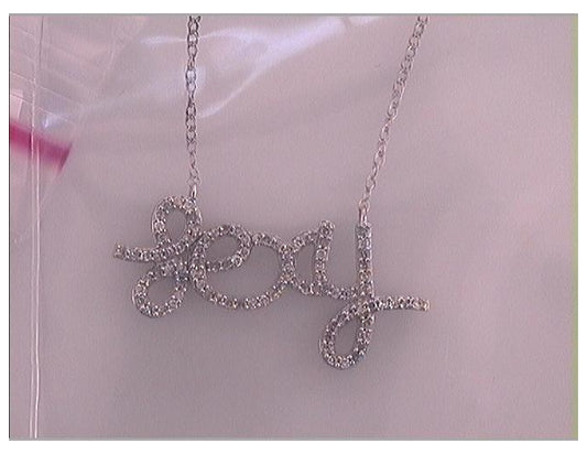 10kt White Gold 1/5ctw Diamond Joy Necklace