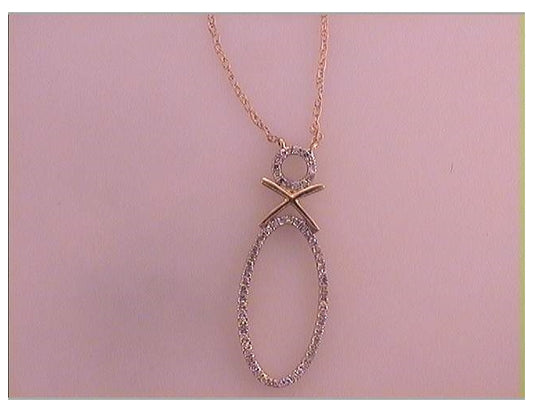 10kt Yellow Gold 1/6ctw Diamond Fashion Necklace