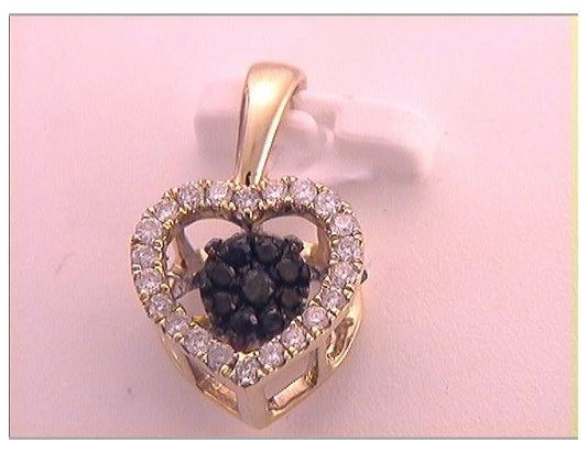 10kt Yellow Gold 1/6ctw Diamond Heart Gift Twinkle Pendant