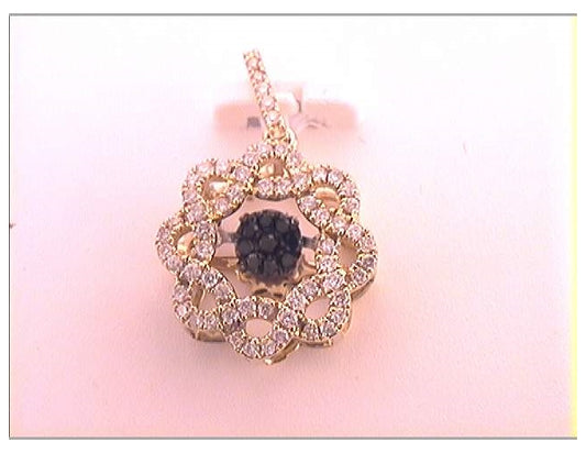 10kt Yellow Gold 1/3ctw Diamond Twinkle Black  Pendant