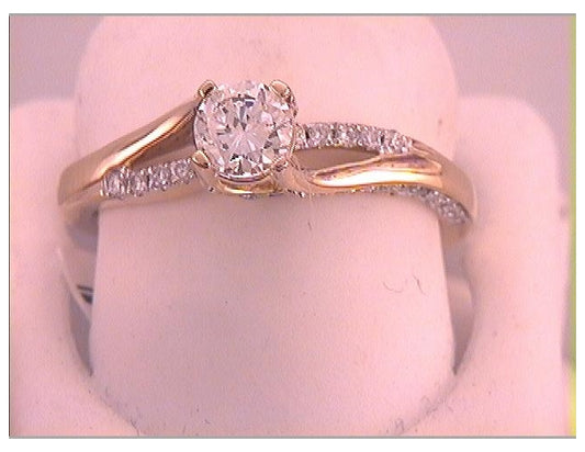 14kt Yellow Gold 3/4ctw Diamond-1/2crd Engagement Ring