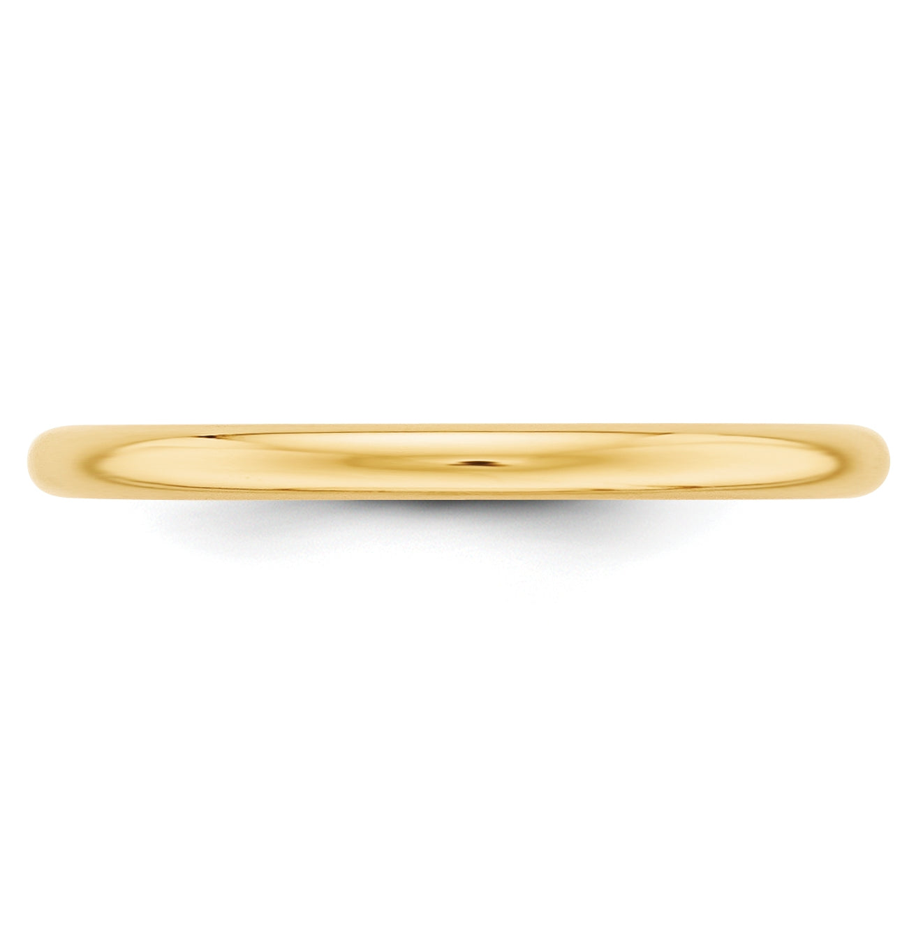 14k Yellow Or White Gold Or Platinum Half Round Wedding Band