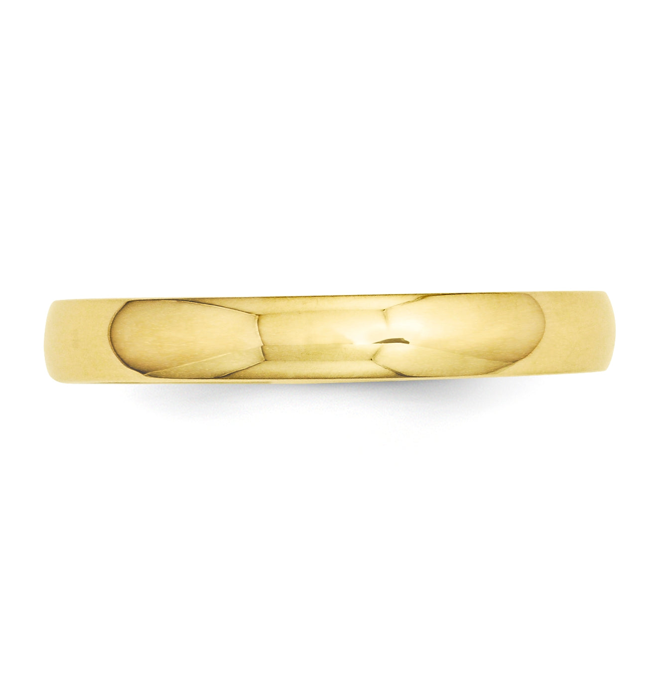 10k Yellow Or White Gold Half Round Wedding Band