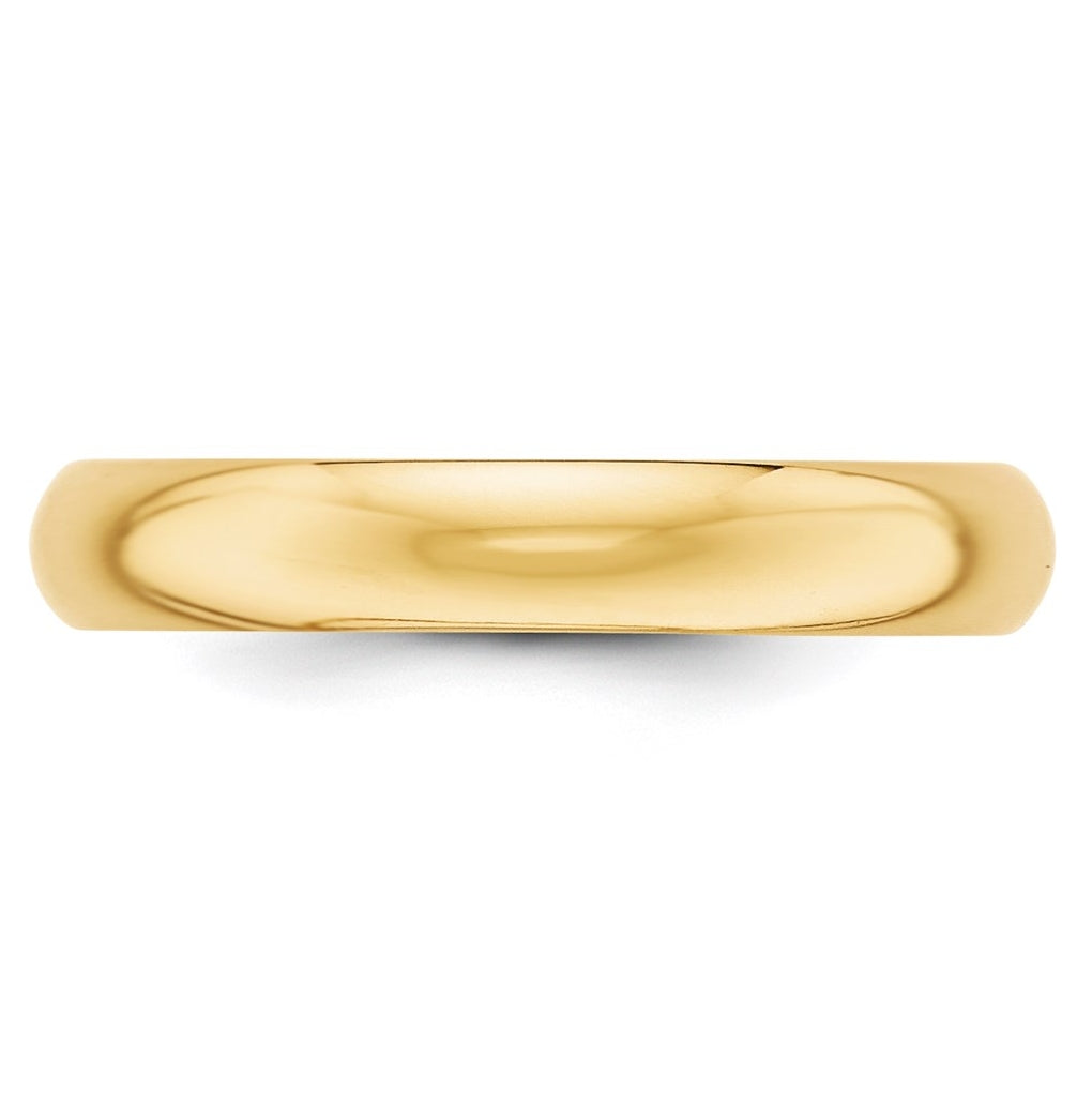 14k Yellow Or White Gold Or Platinum Half Round Wedding Band