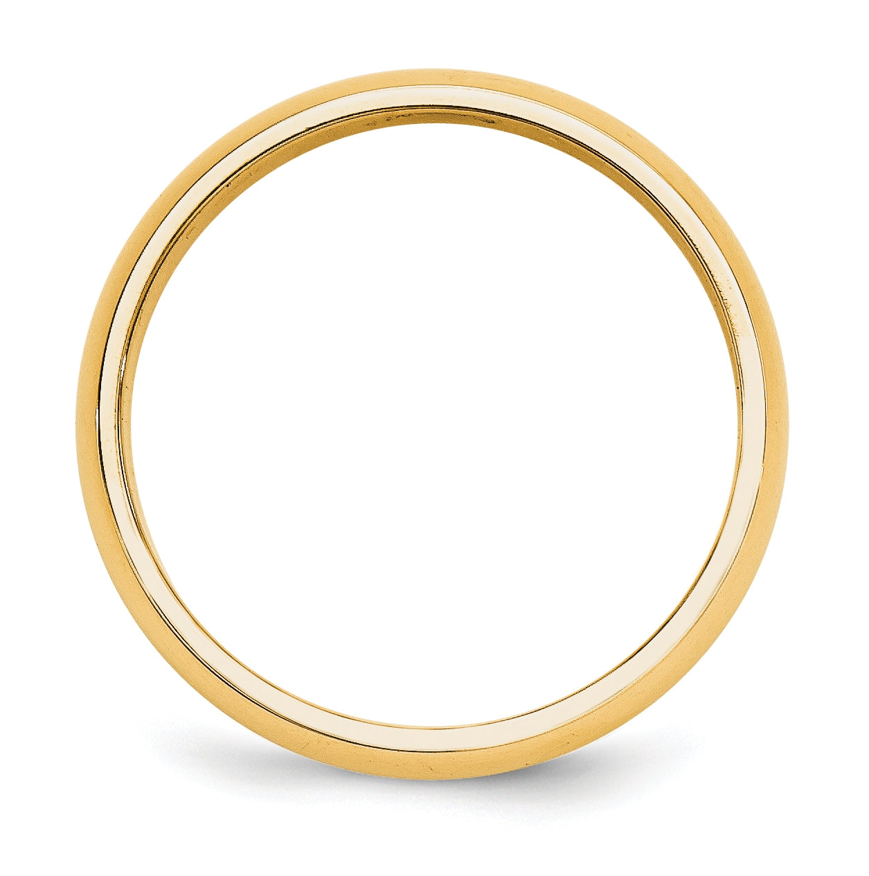 14k Yellow Gold 5mm Half-Round Wedding Band Size 5.5