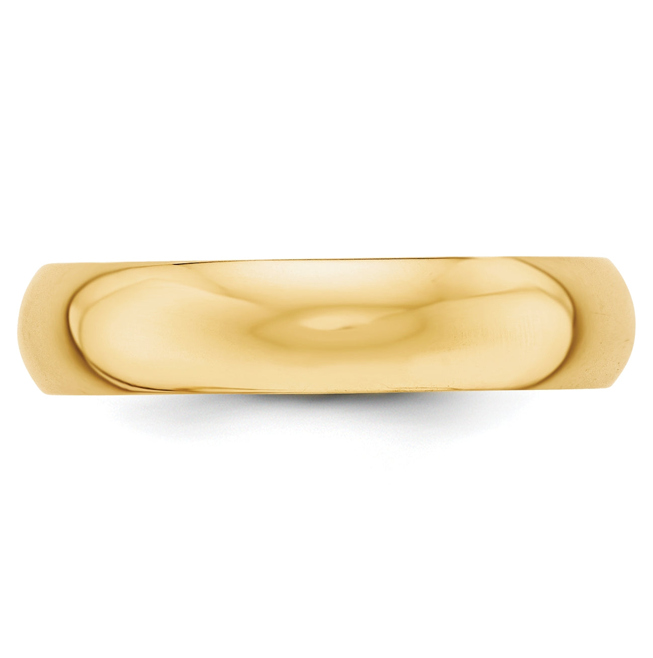 14k Yellow Or White Gold Or Platinum Half Round Wedding Band