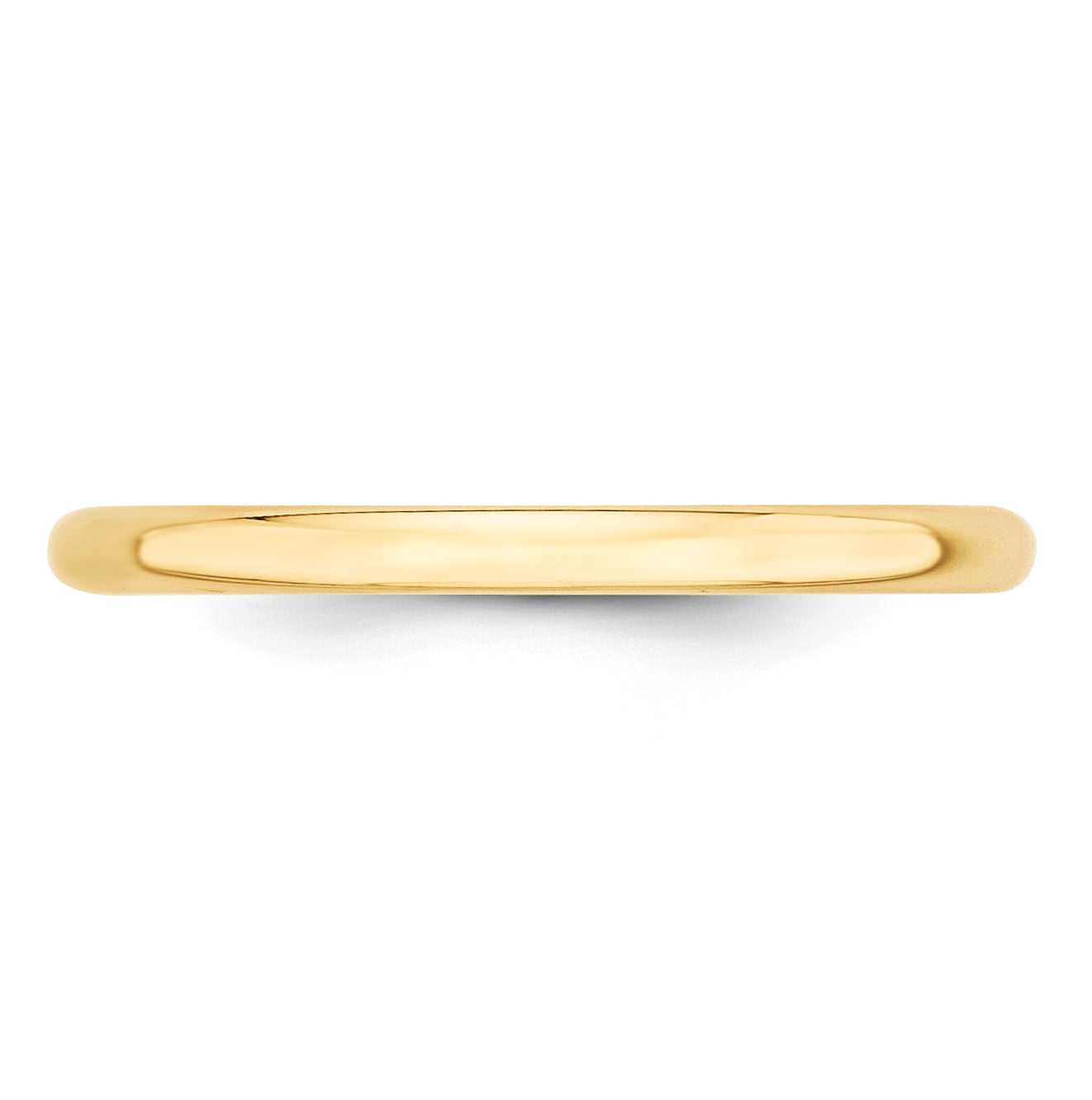 14k Yellow Or White Or Rose Gold Or Platinum Lightweight Half Round Wedding Band